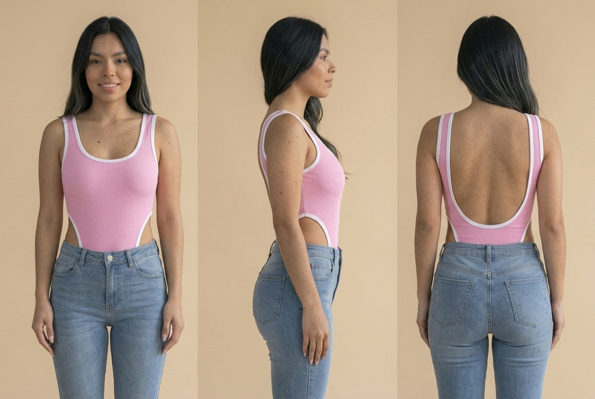 Body Costillero Curveluna de frente, lado y espalda