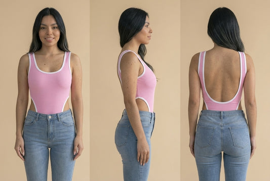 Body Costillero Curveluna de frente, lado y espalda