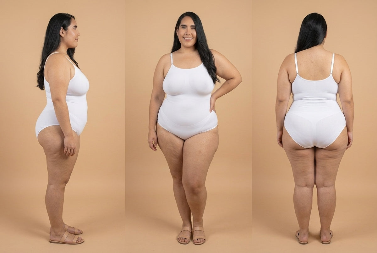 Body Reductor Plus Curveluna frente, perfil y espalda
