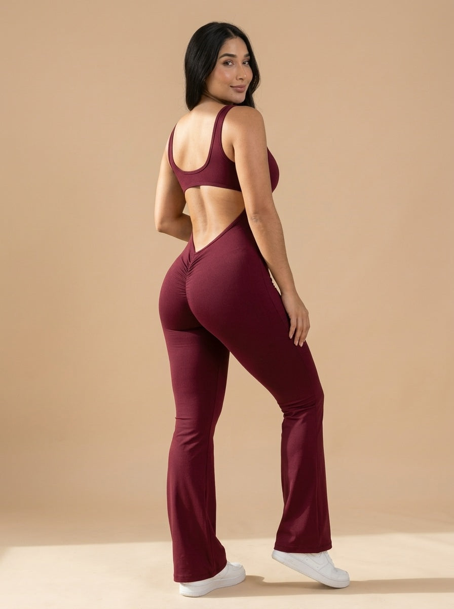 Enterizo Culotte Curveluna Vino Tinto